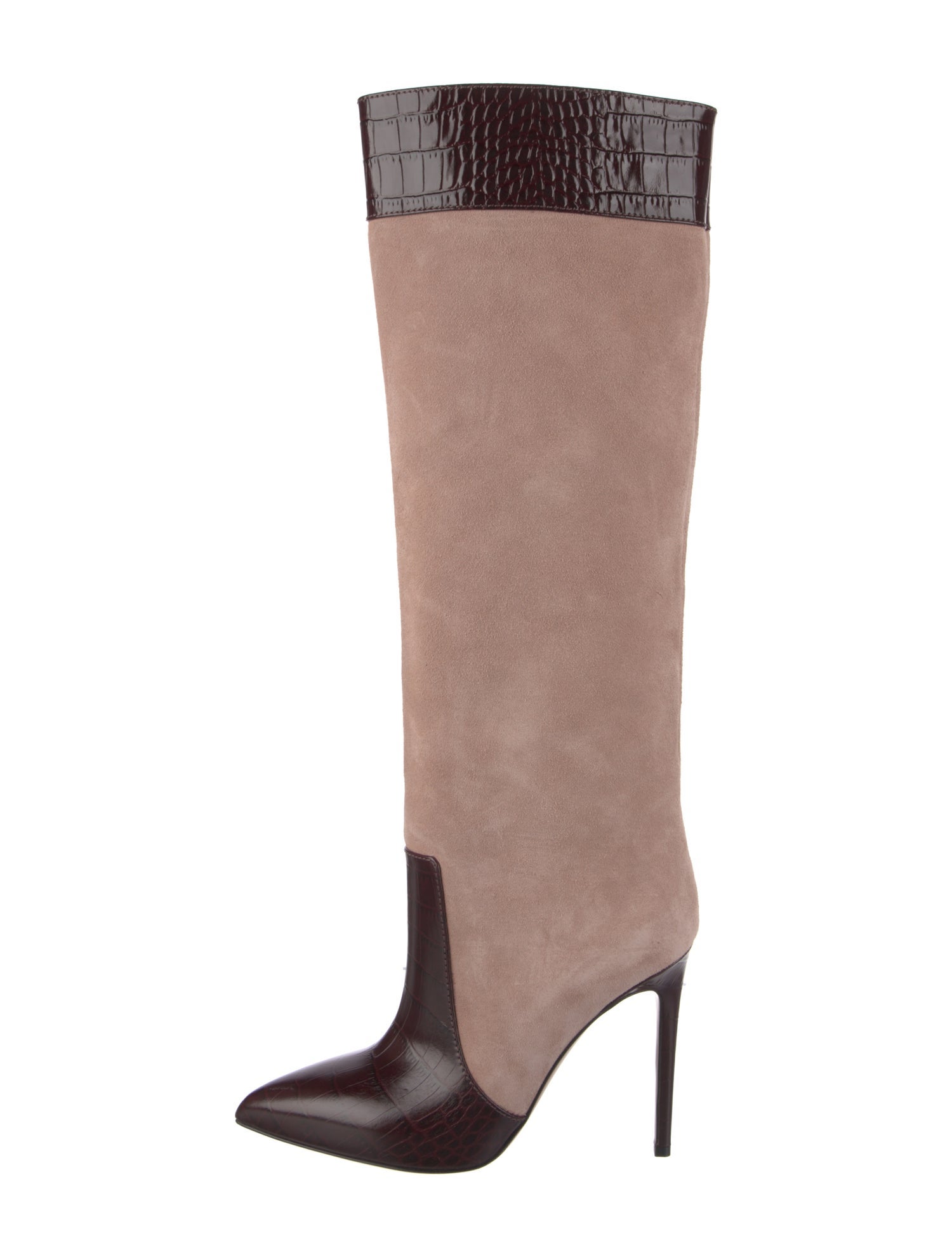 Paris Texas Suede Colorblock Pattern Boots