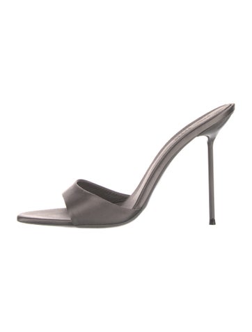 Pre-owned Paris Texas Pvc Slides In Gray