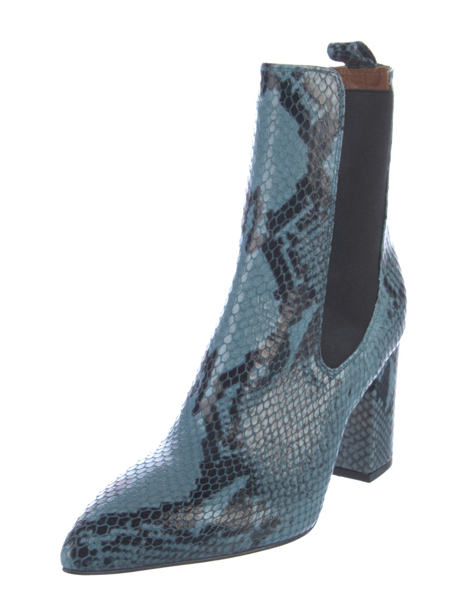 Paris Texas Leather Animal Print Chelsea Boots