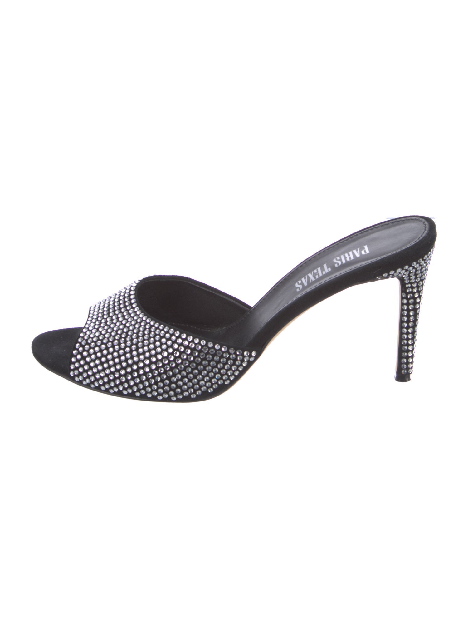 Paris Texas Crystal Crystal Embellishments Mules