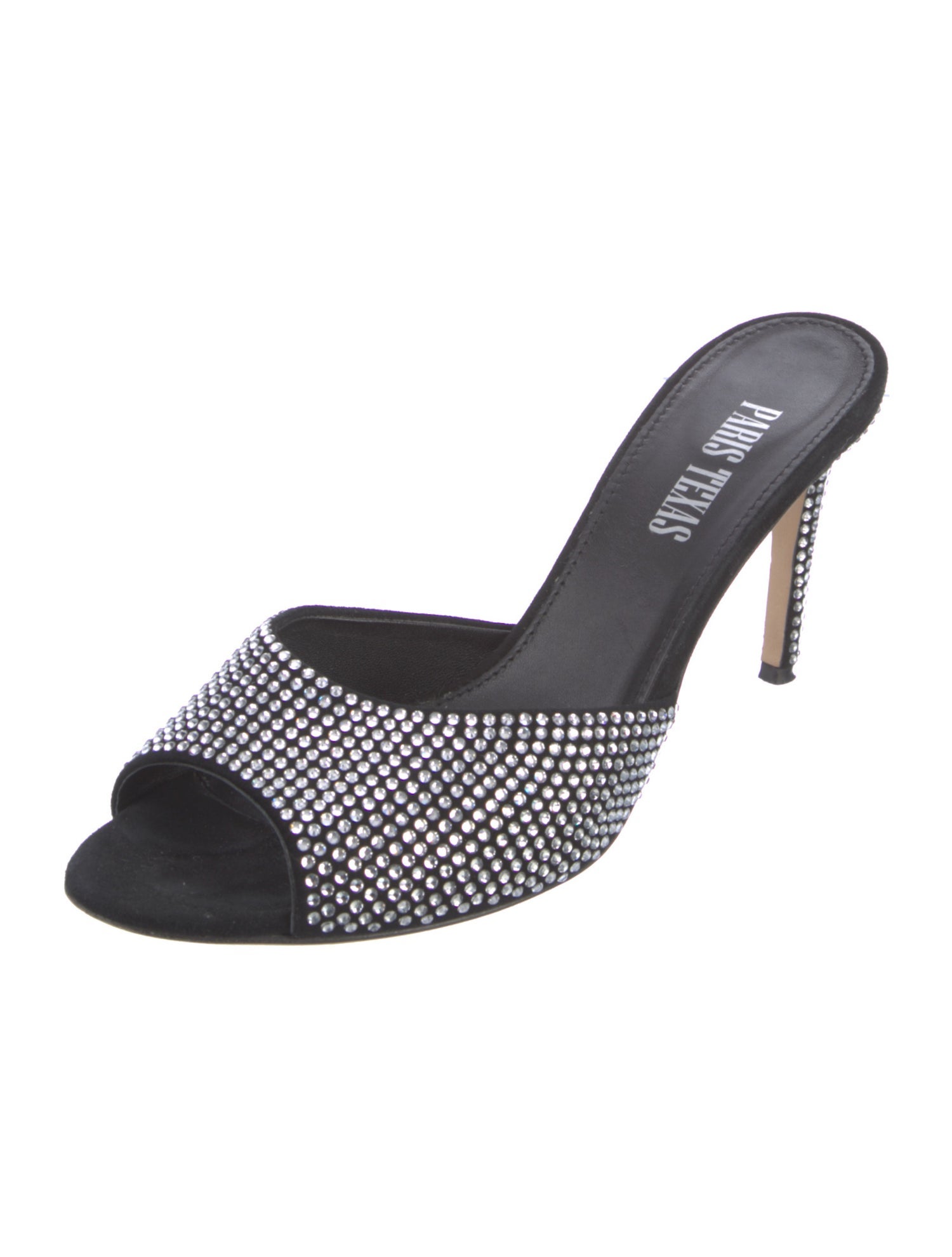 Paris Texas Crystal Crystal Embellishments Mules