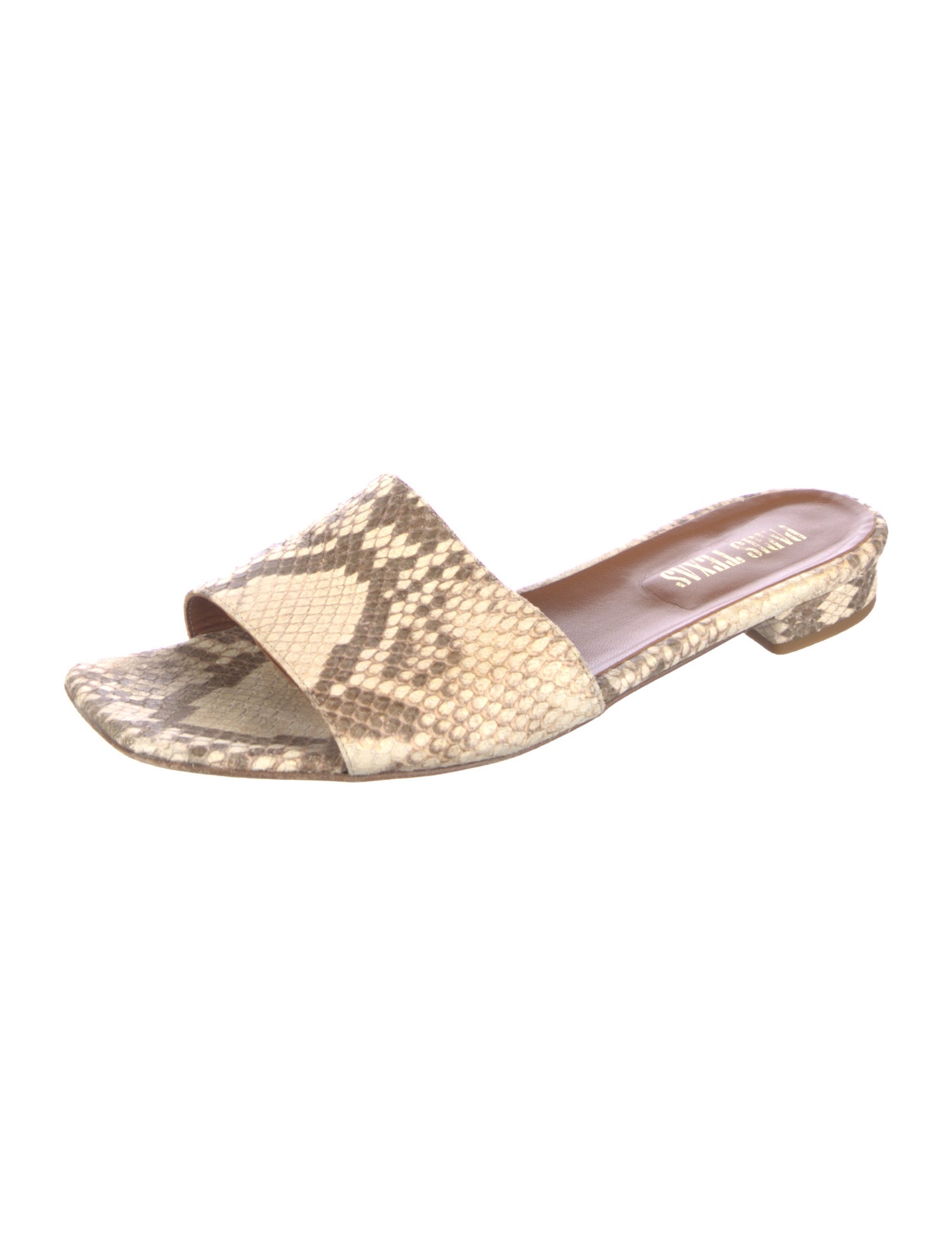 Paris Texas Leather Animal Print Slides