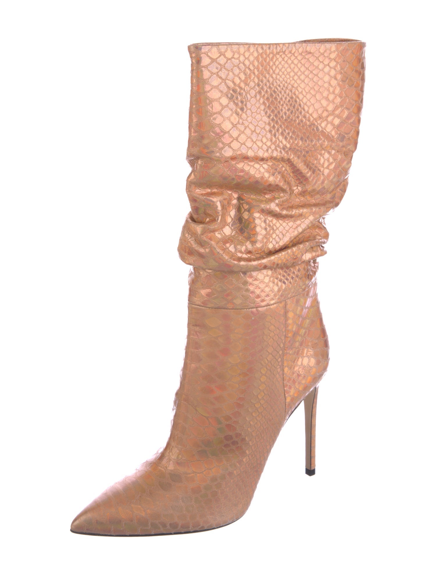 Paris Texas Leather Animal Print Slouch Boots