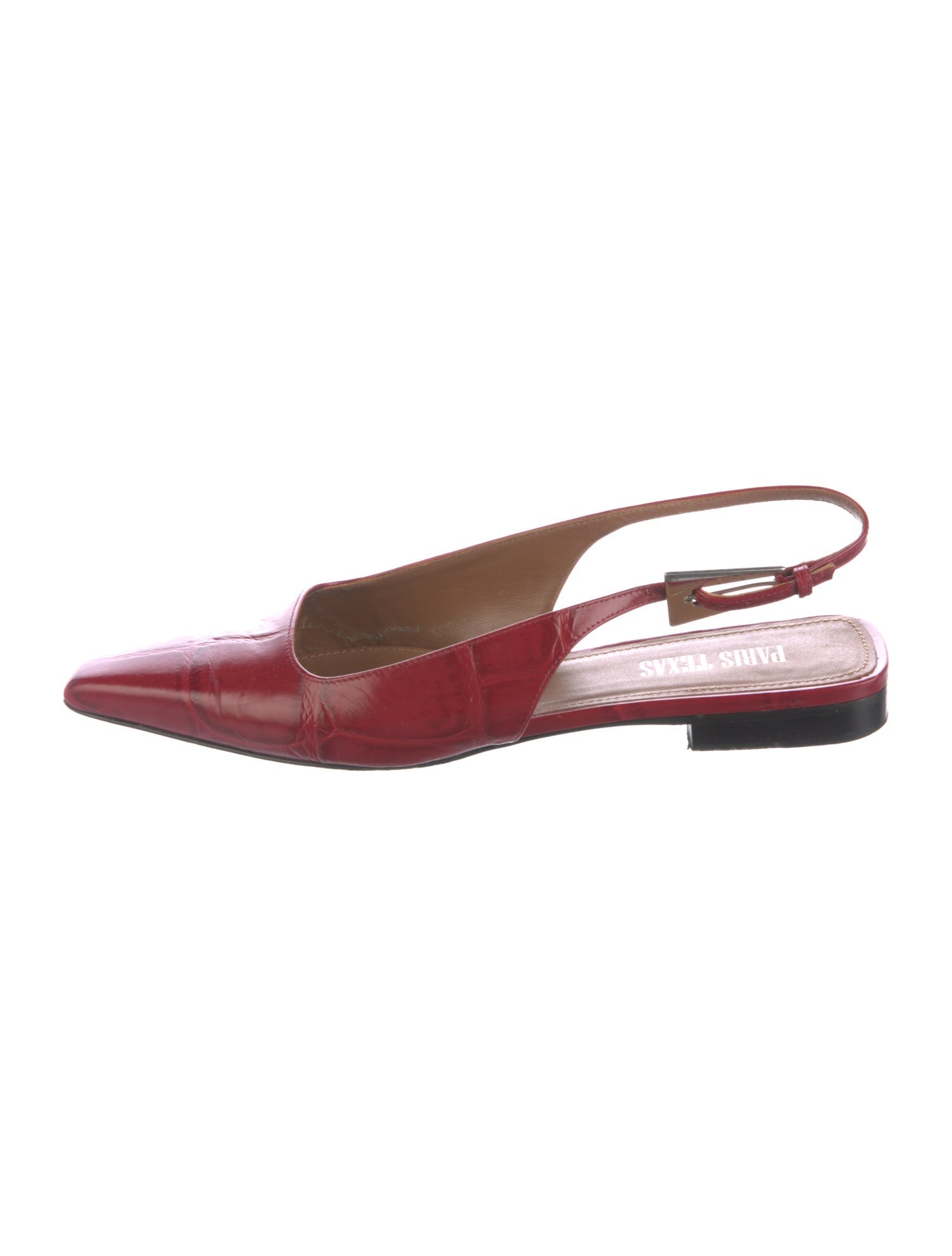 Paris Texas Leather Slingback Flats