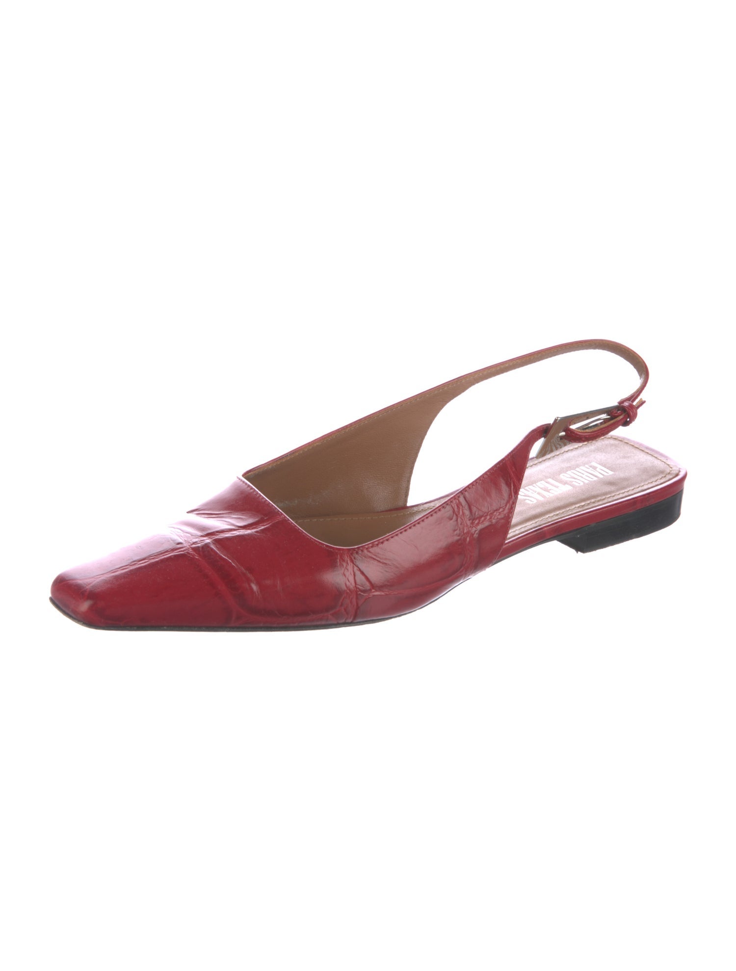 Paris Texas Leather Slingback Flats