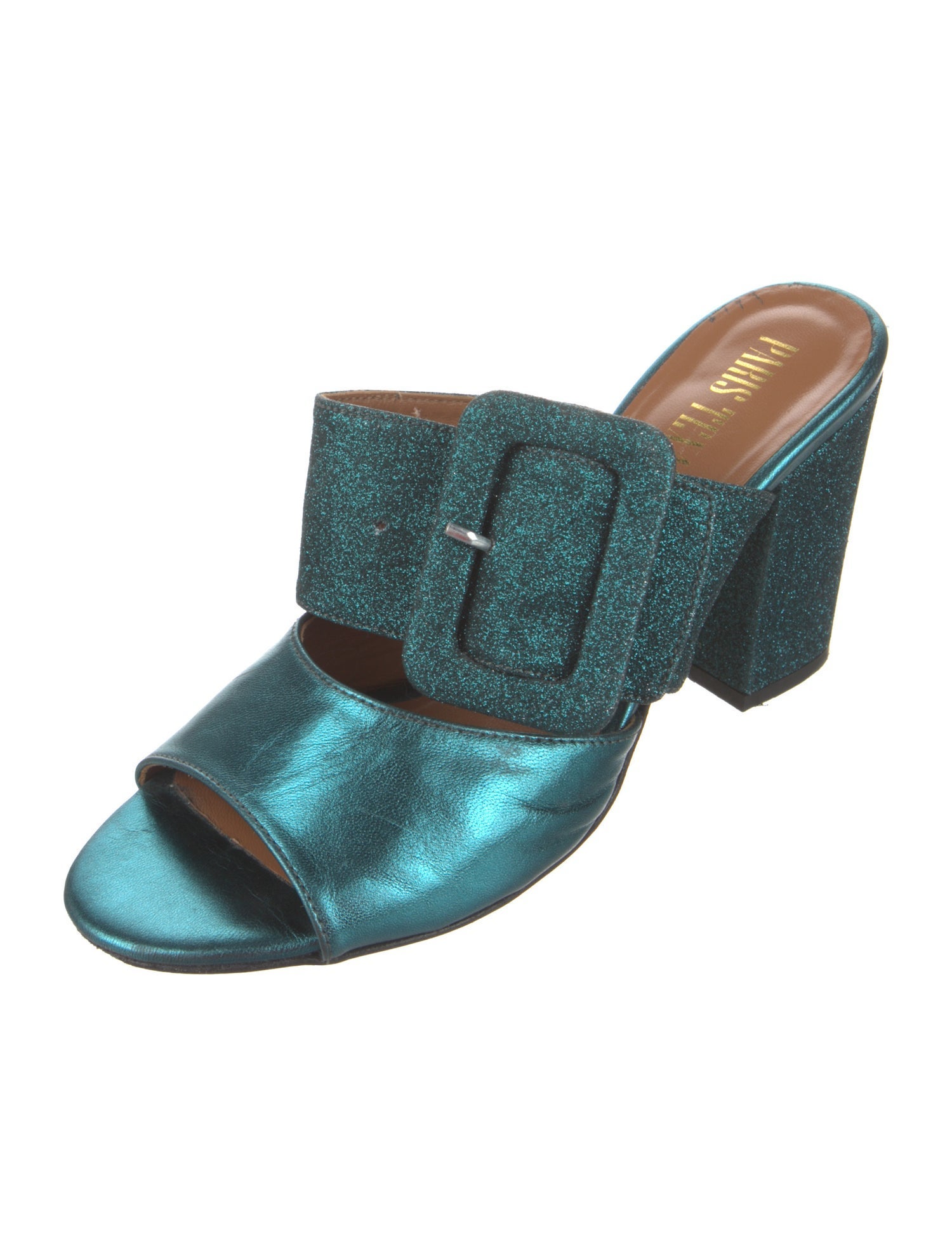 Paris Texas Leather Slides