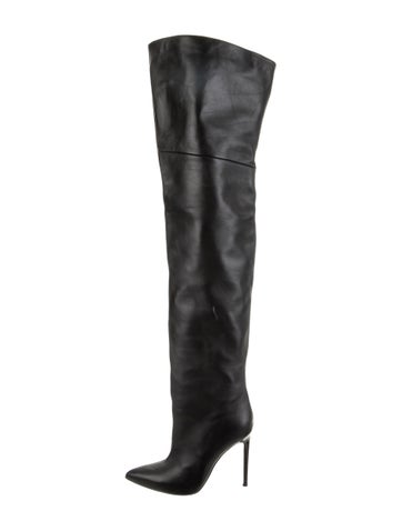 Pre-owned Paris Texas Leather Boots In Black