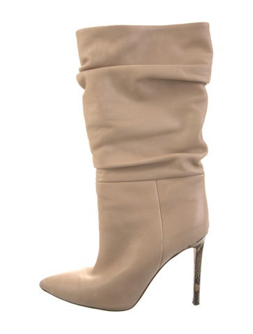 Pre-owned Paris Texas Leather Slouch Boots In Neutral