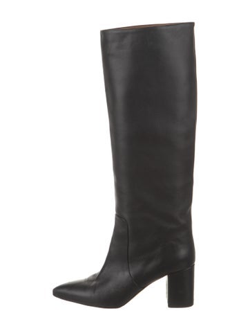 Pre-owned Paris Texas Leather Riding Boots In Black