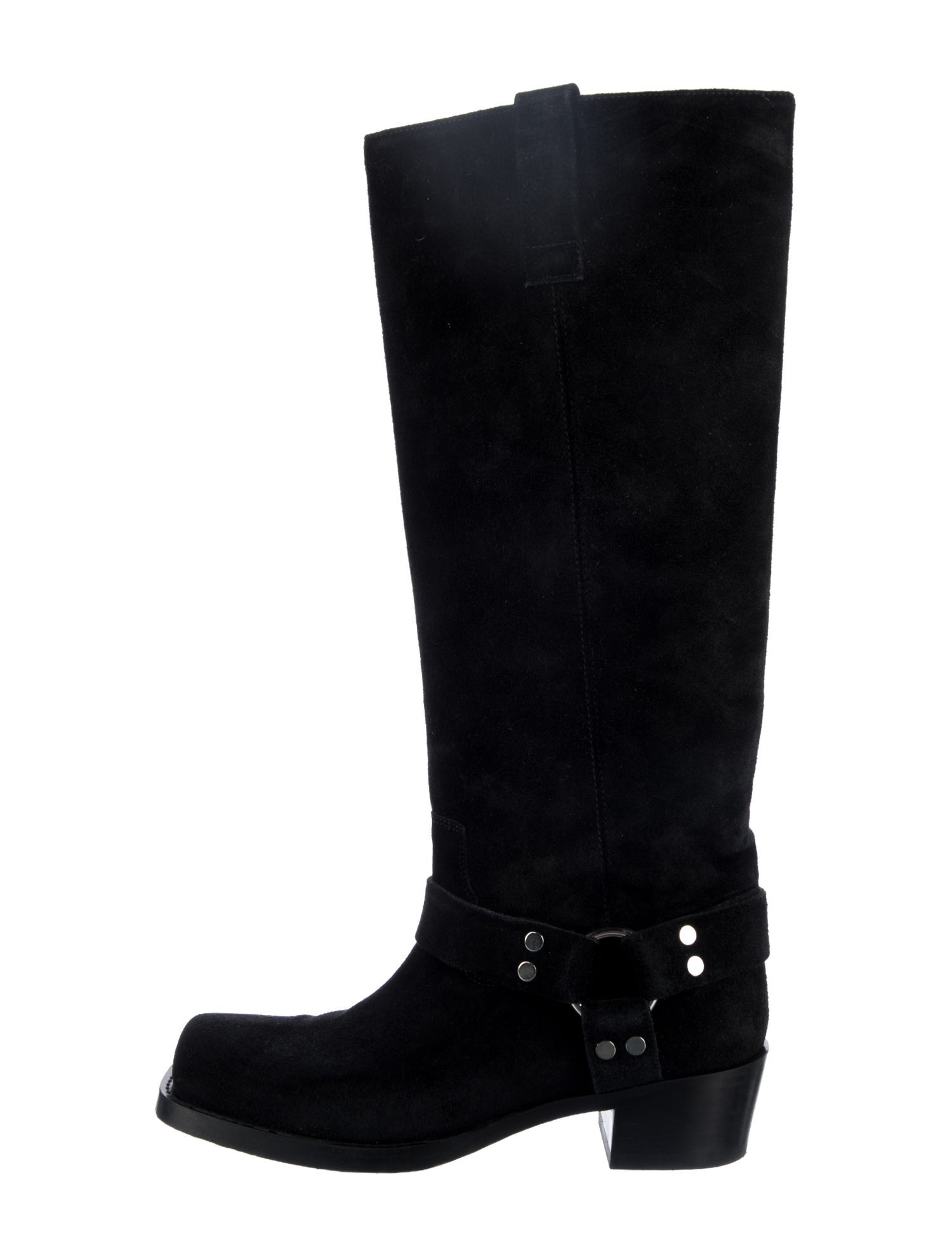 Paris Texas Suede Studded Accents Riding Boots