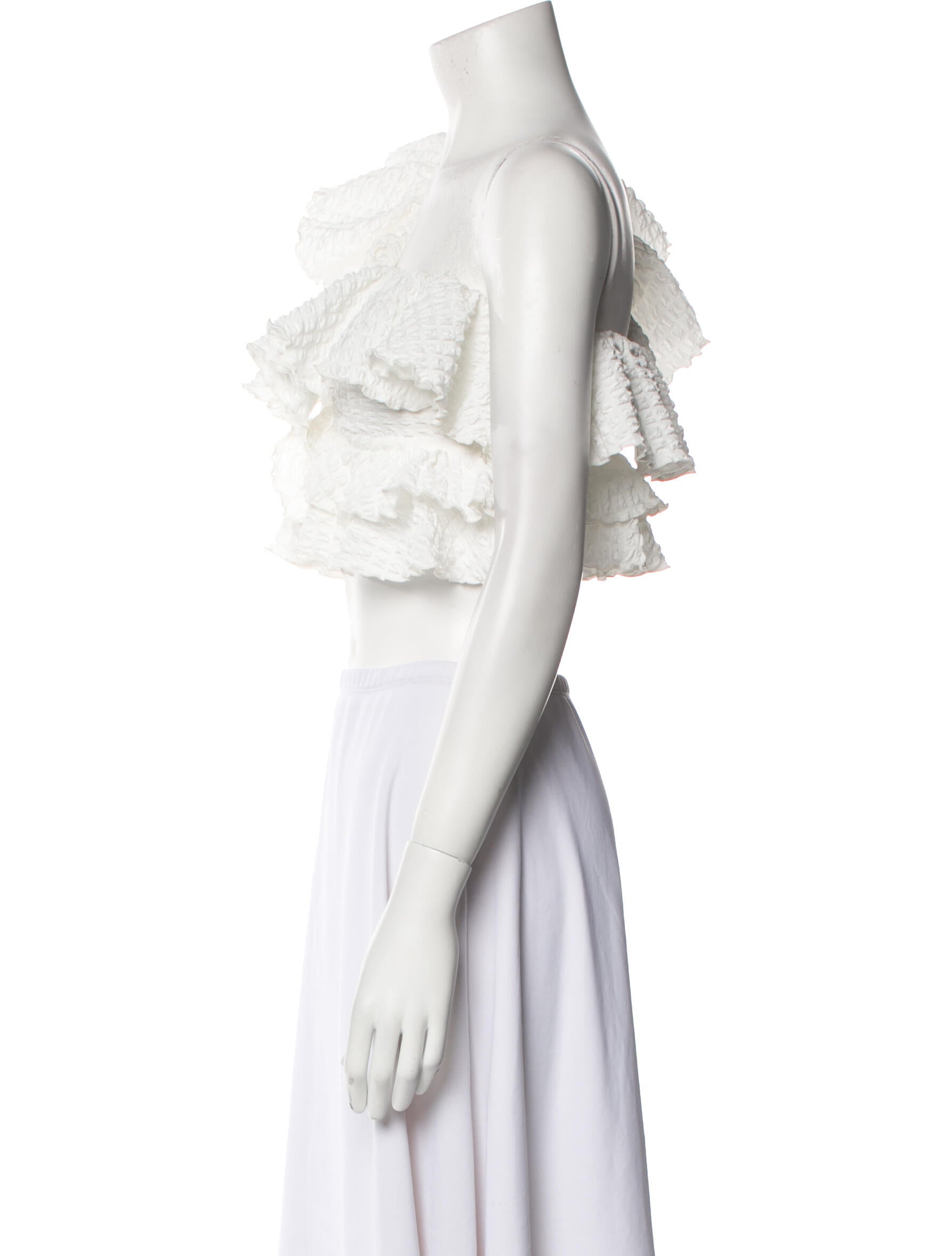 Paskal One-Shoulder Short Sleeve Crop Top