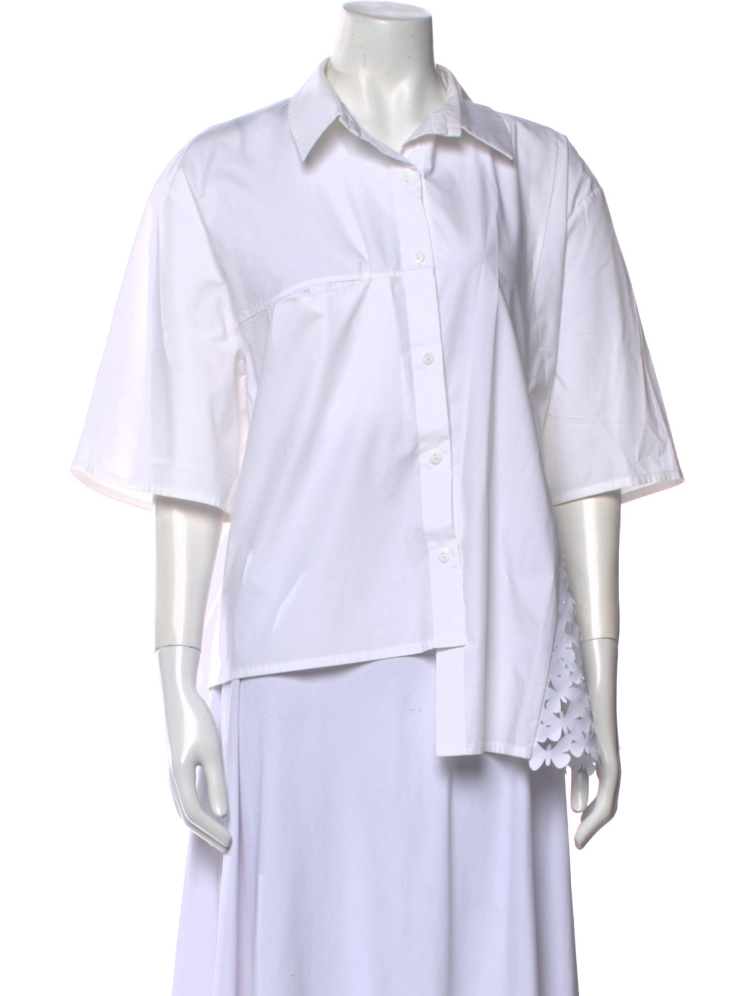 Paskal Three-Quarter Sleeve Button-Up Top