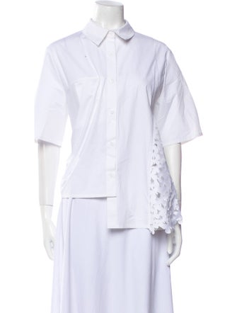 Paskal Three-Quarter Sleeve Button-Up Top
