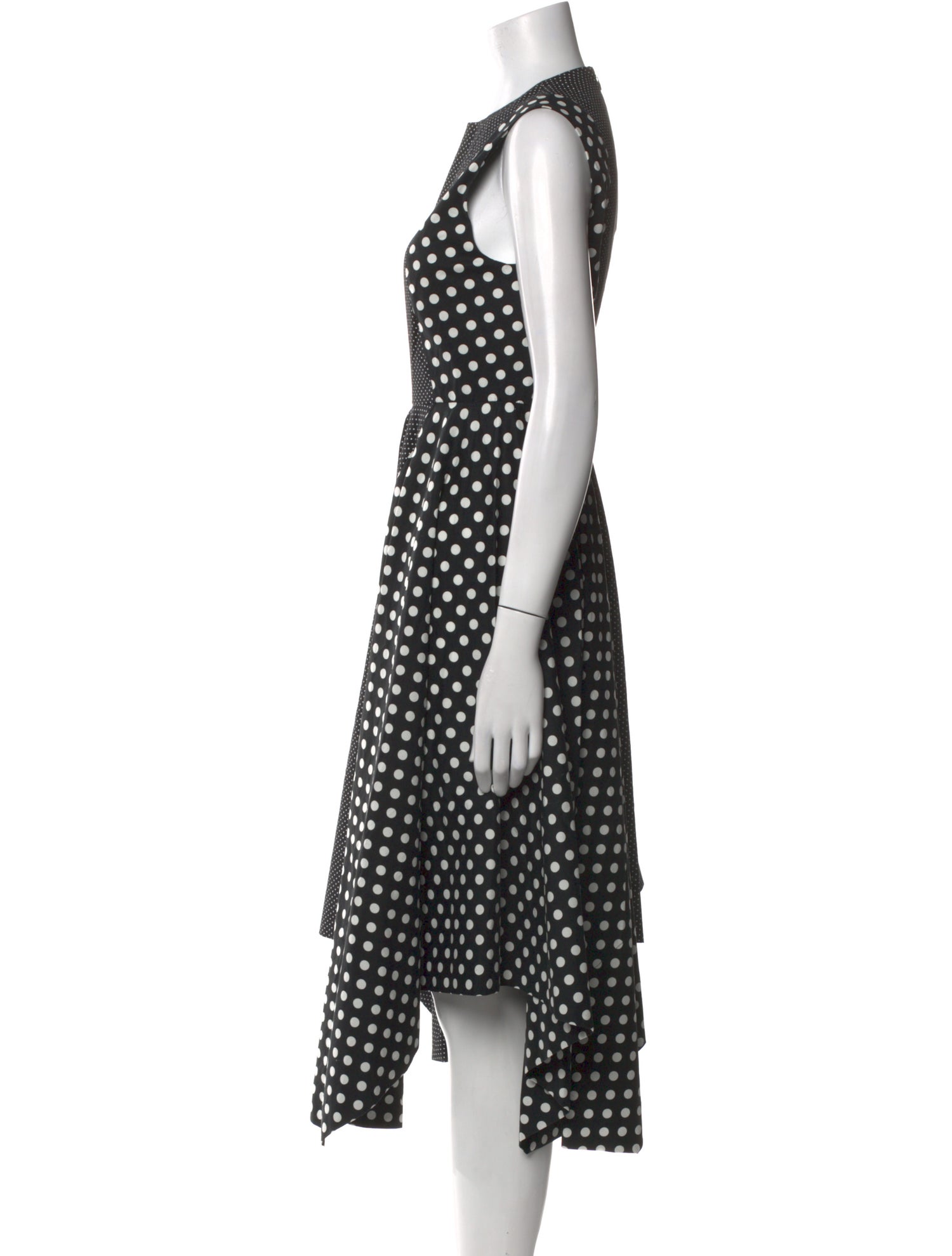 Paskal Polka Dot Print Midi Length Dress