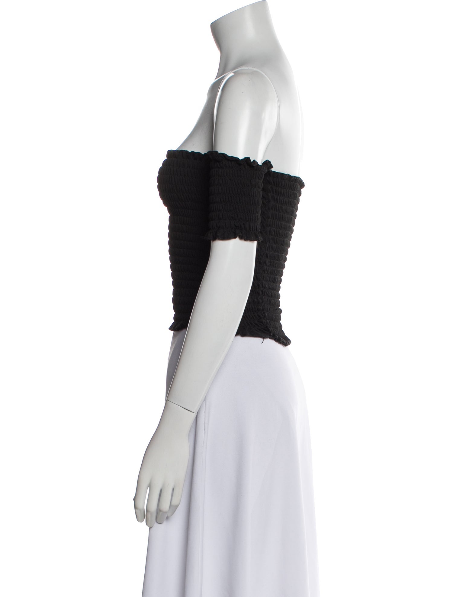 Parisian Off-The-Shoulder Short Sleeve Crop Top