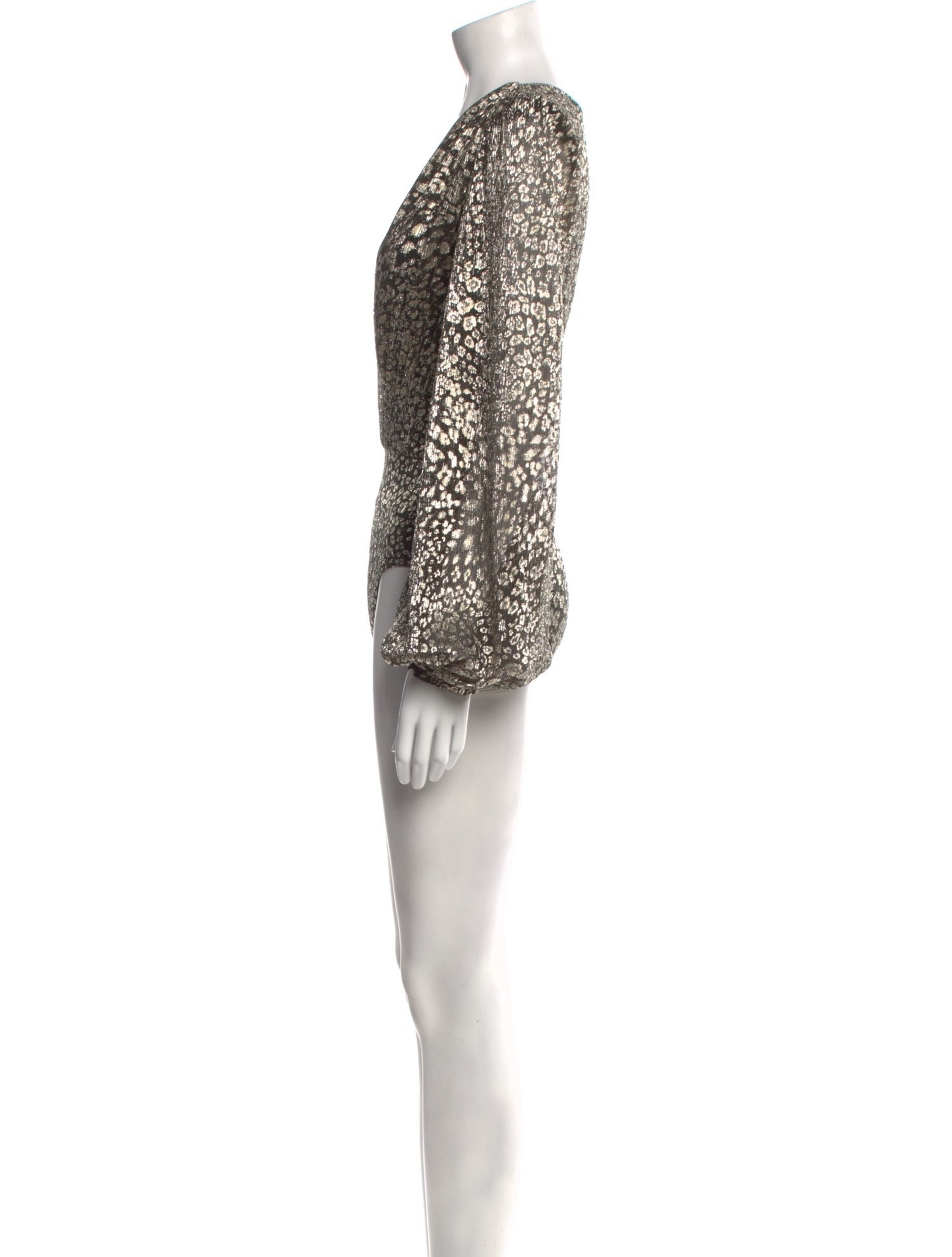 Pat Areias Printed V-Neck Bodysuit