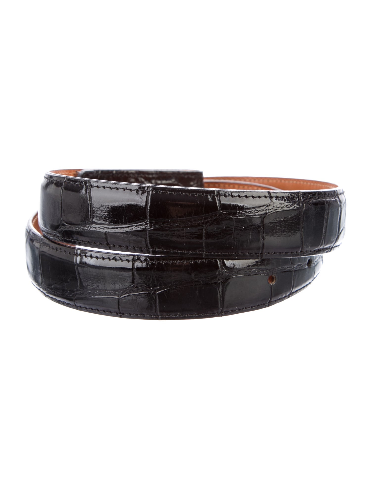 Pat Areias Skinny Alligator Waist Belt