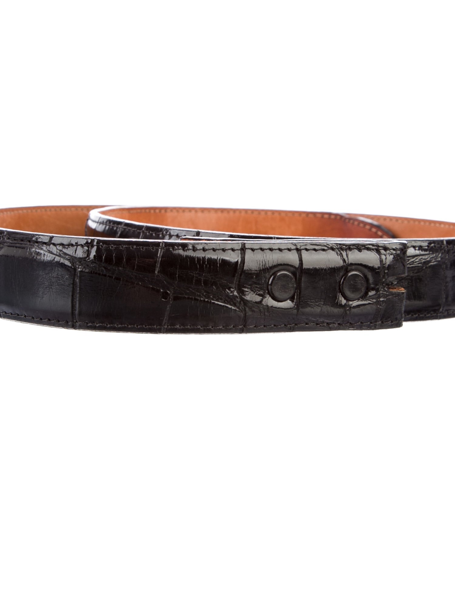 Pat Areias Skinny Alligator Waist Belt