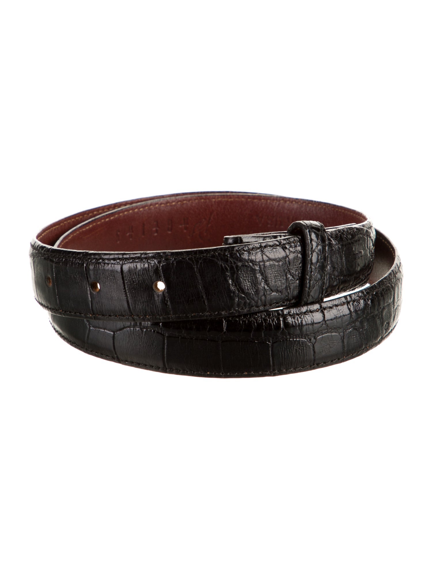 Pat Areias Skinny Alligator Belt