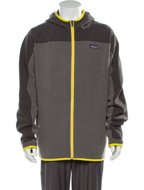Patagonia Logo Zip-Up Fleece grey