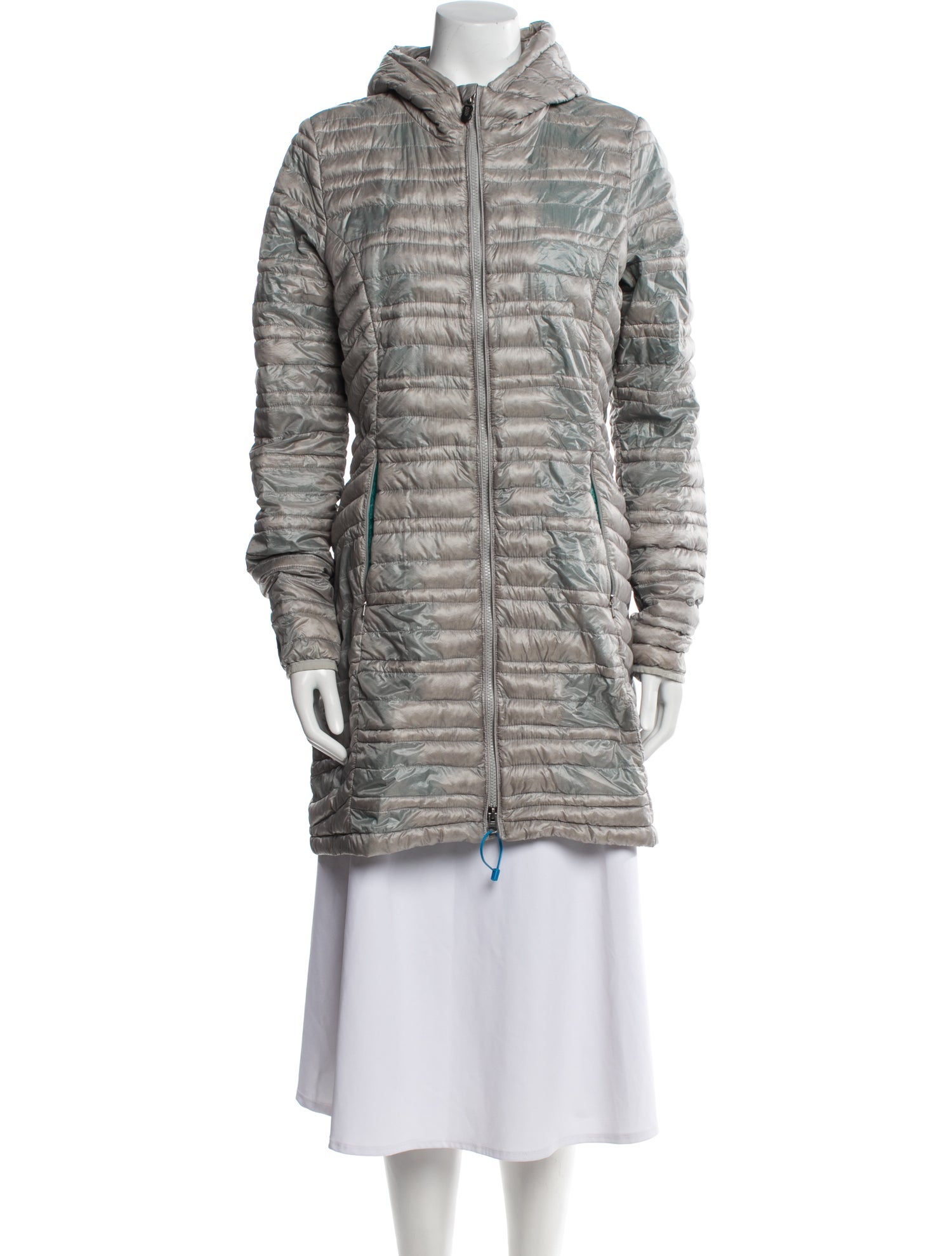 Patagonia Nylon Plaid Print Down Coat