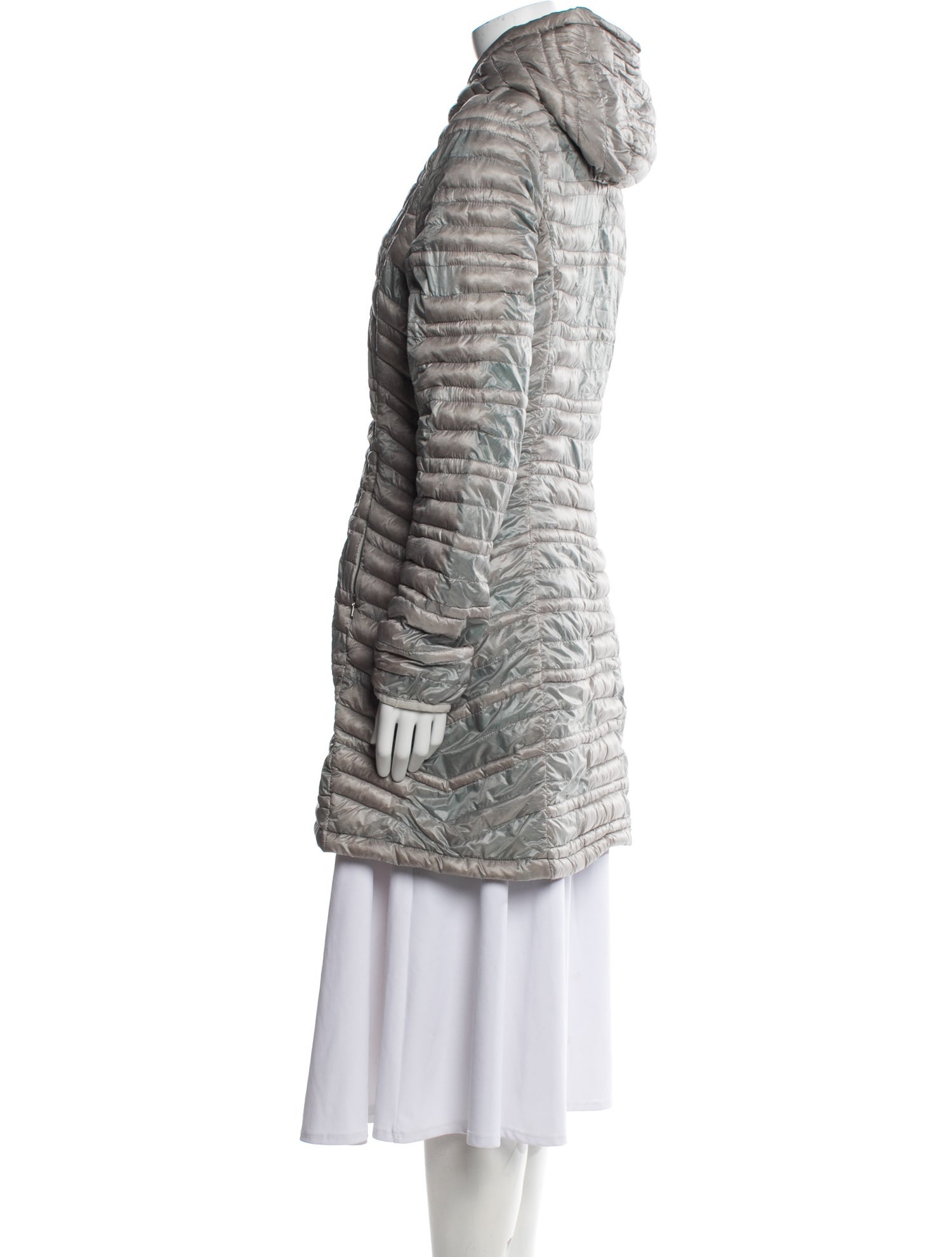 Patagonia Nylon Plaid Print Down Coat