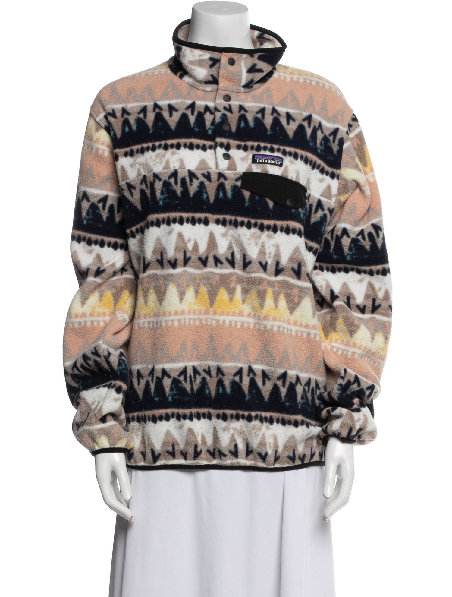 Patagonia Printed Faux Fur Jacket