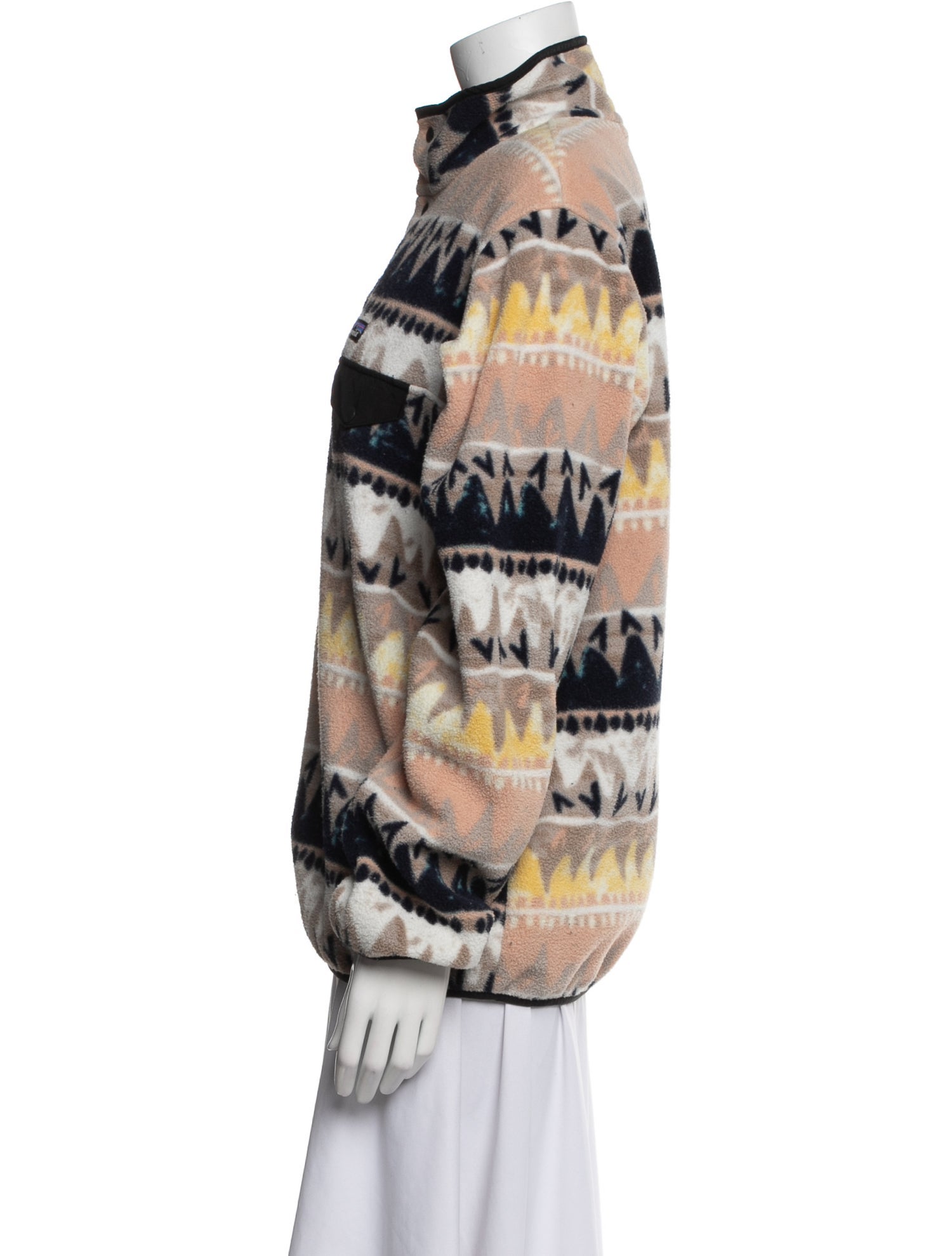 Patagonia Printed Faux Fur Jacket