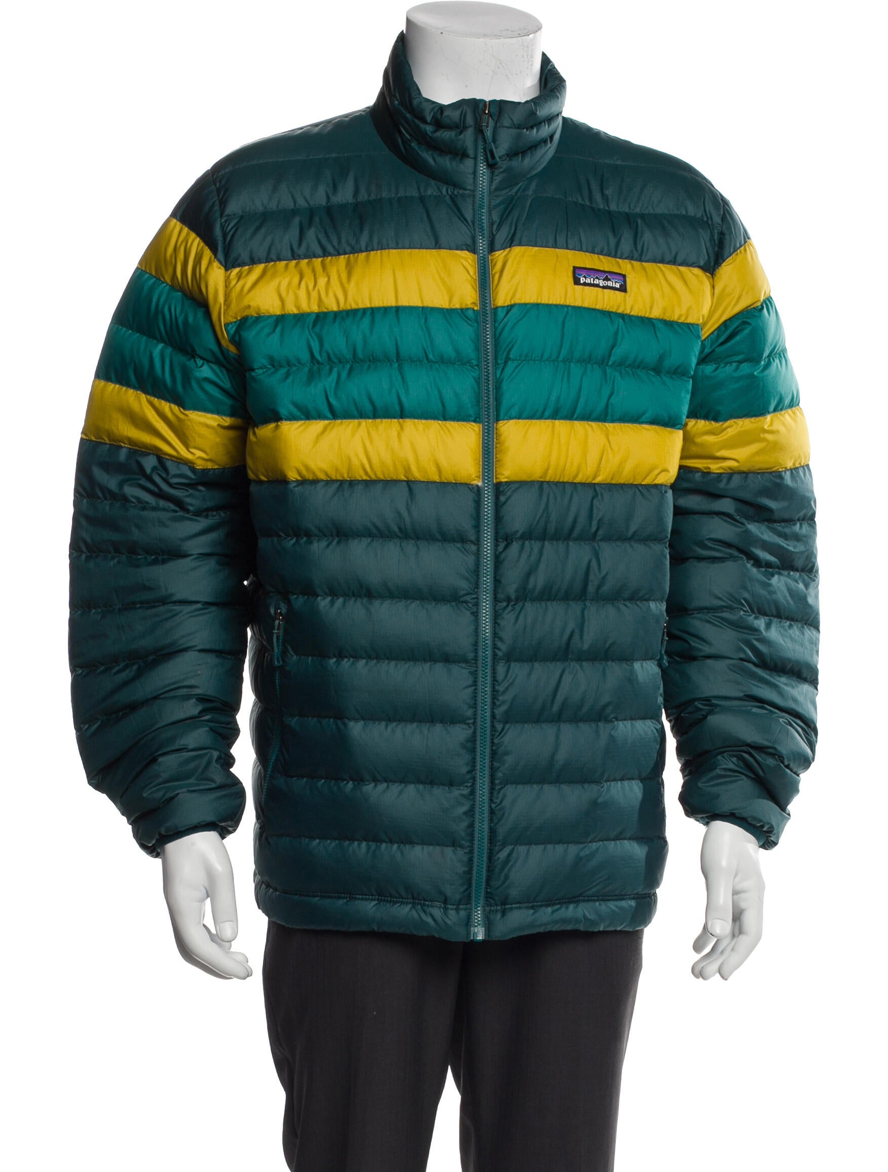 Patagonia Colorblock Pattern Puffer Coat