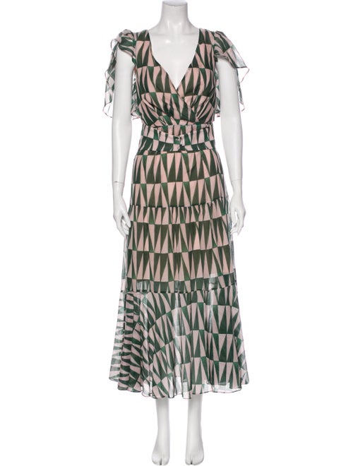 PatBO Silk Long Dress w/ Tags Green