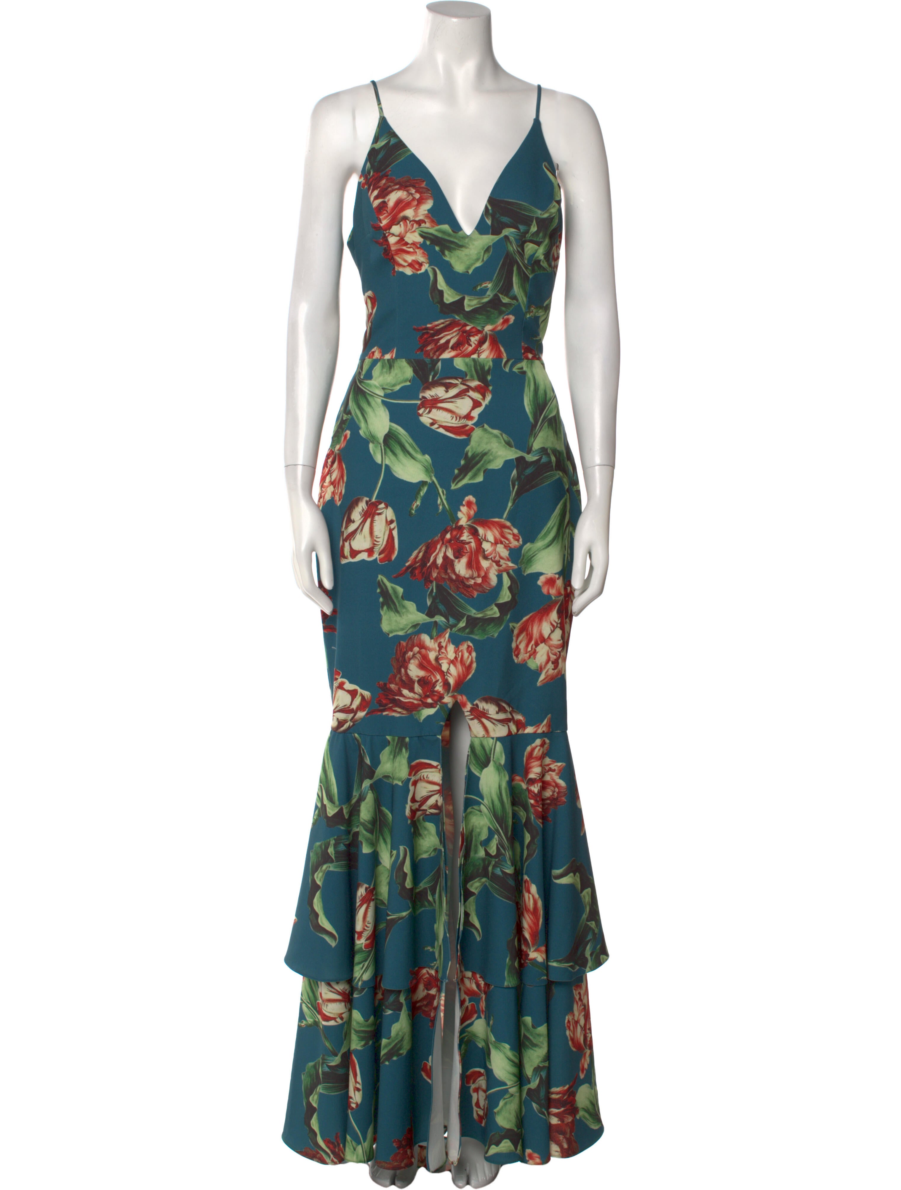 Helsi Floral Print Long Dress - Purple Dresses, Clothing - WHIES20007 | The RealReal