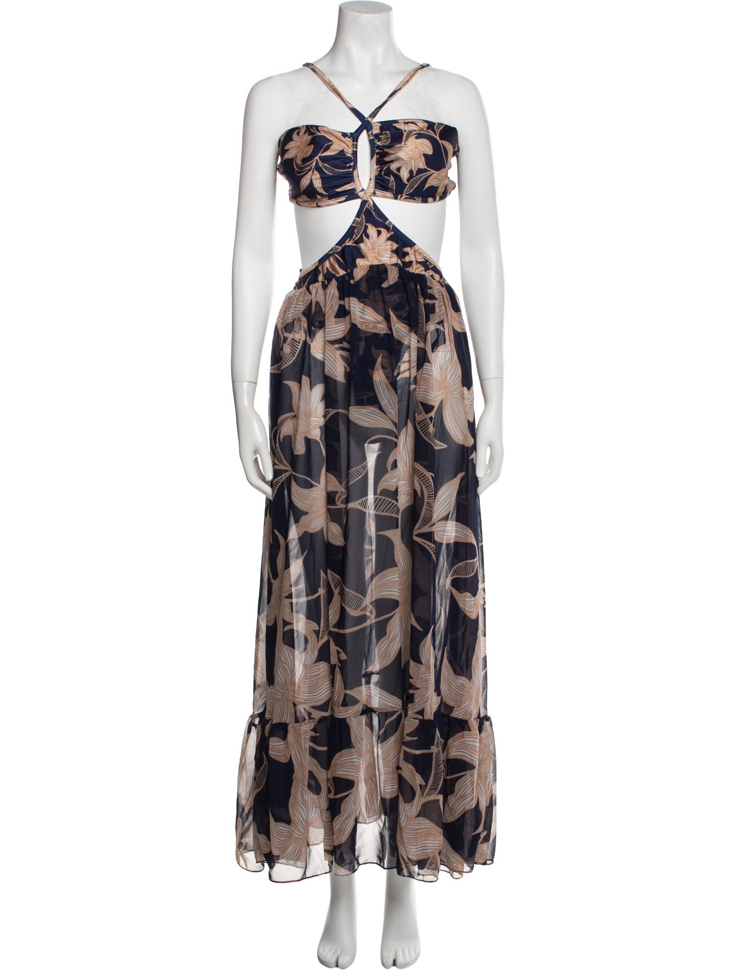 PatBO Printed Long Dress w/ Tags - Blue Dresses, Clothing - WPATT28795 | The RealReal PatBO Printed Long Dress w/ Tags - Blue Dresses, Clothing - WPATT28795 | The RealReal