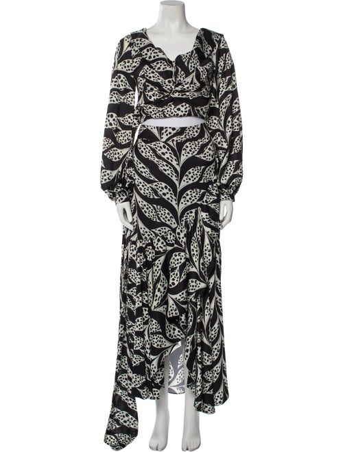 PatBO Printed Ruffle Embellishment Skirt Set