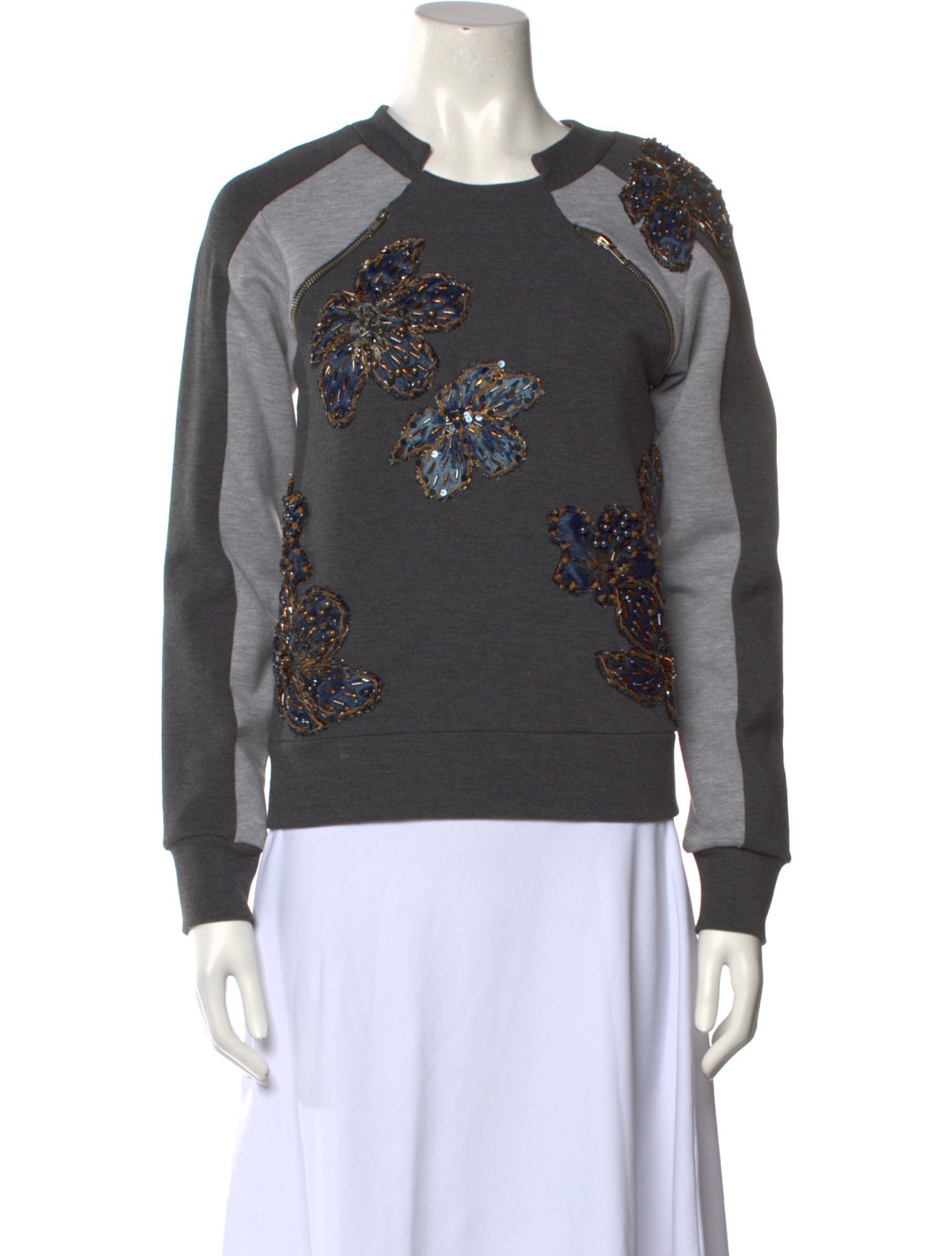 PatBO Graphic Print Crew Neck Sweatshirt