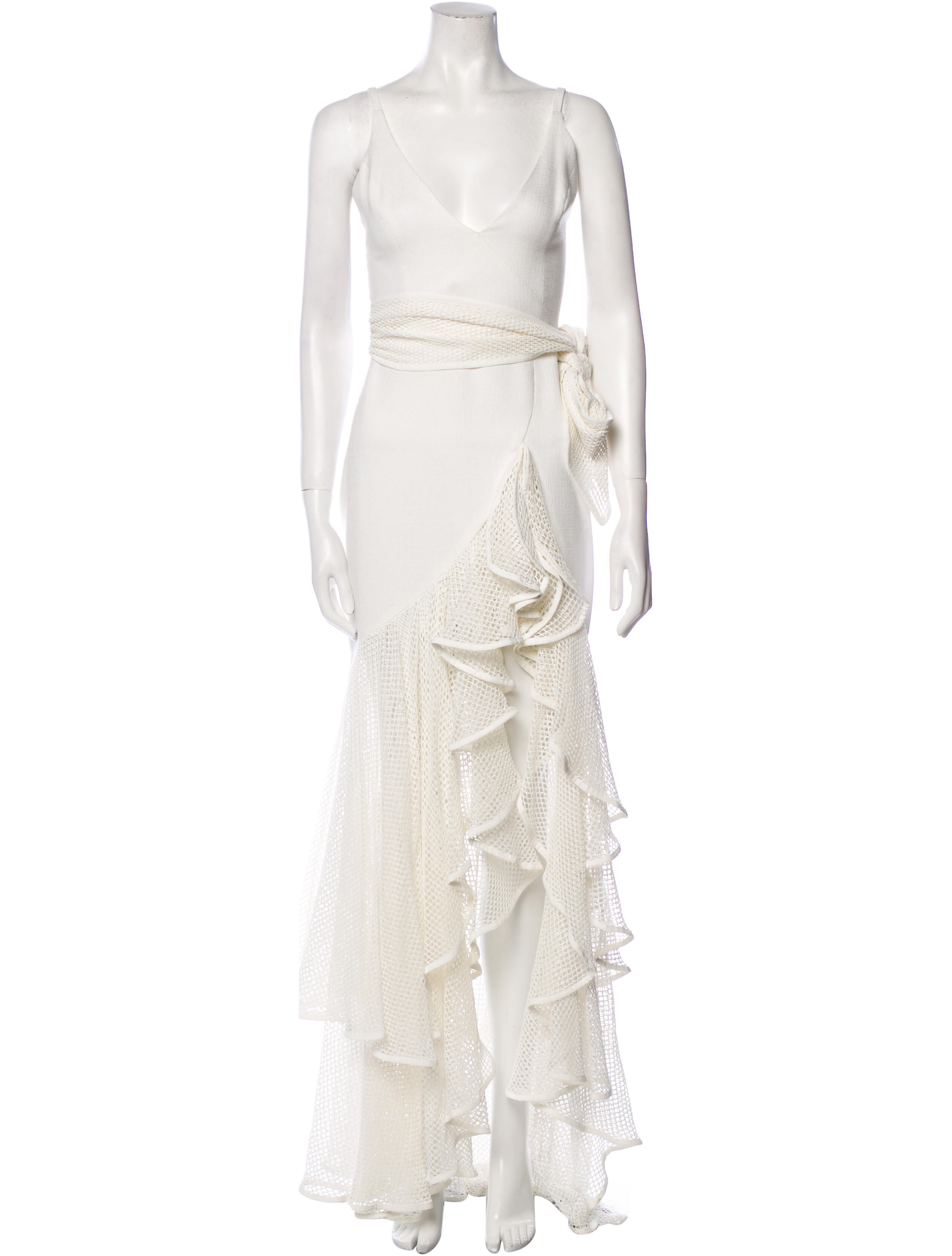 PatBO Plunge Neckline Long Dress