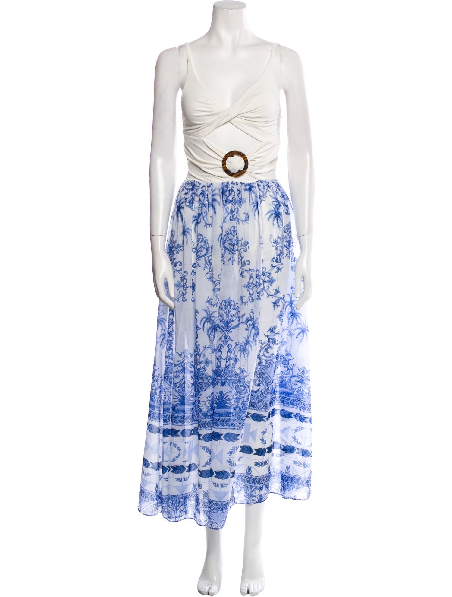 PatBO Floral Print Long Dress