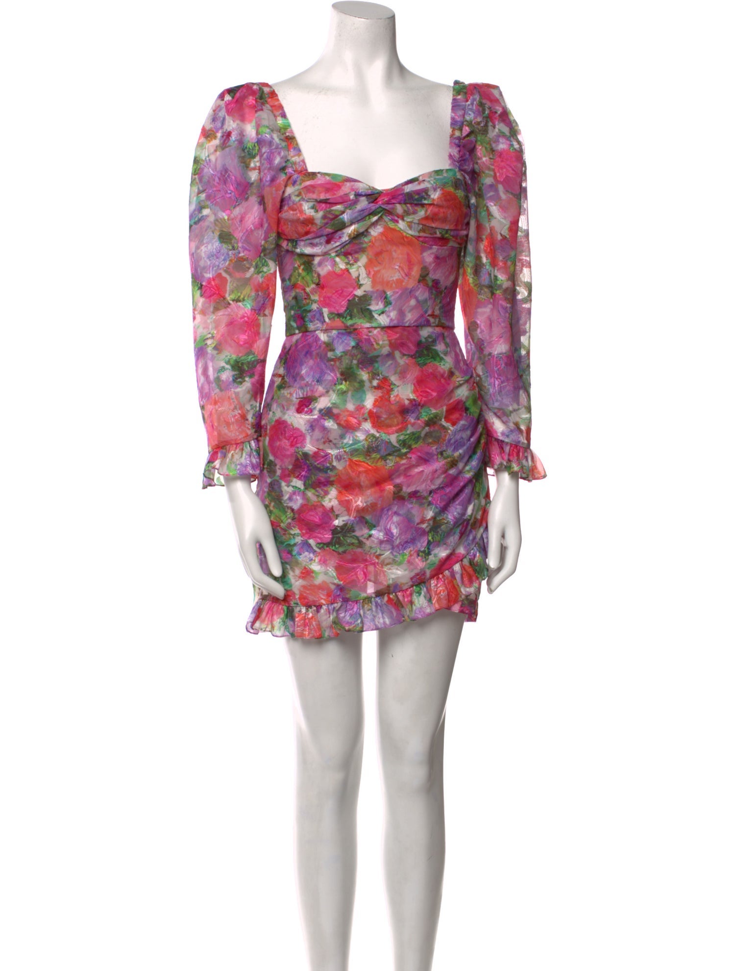 PatBO Floral Print Mini Dress