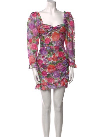 PatBO Dresses Floral Print Mini Dress XS