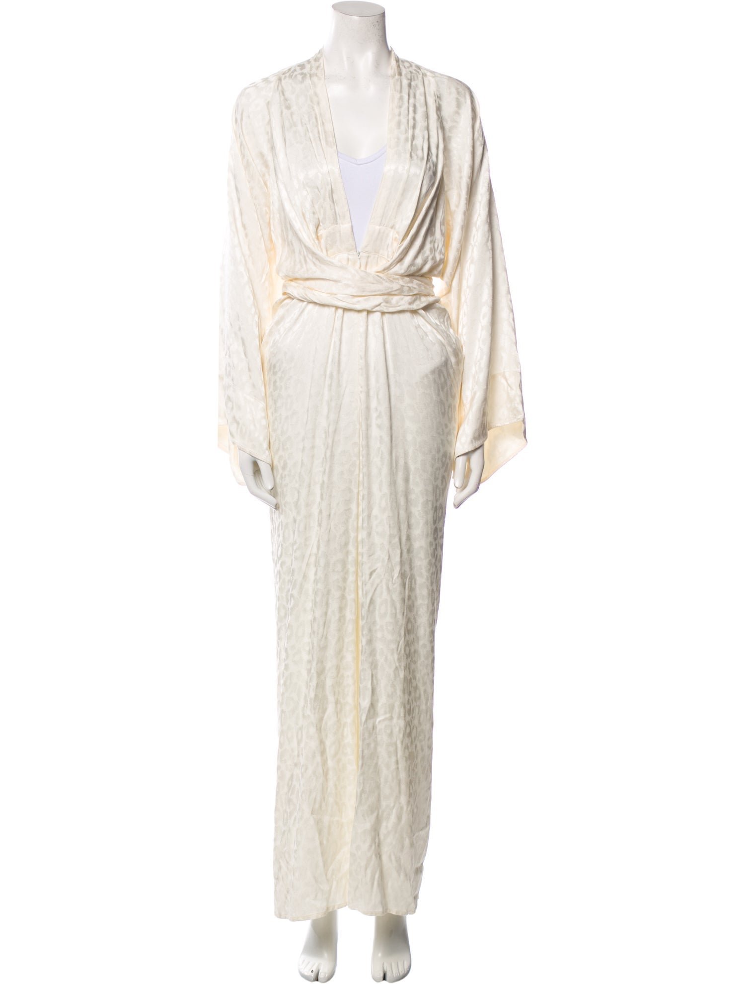 PatBO Polka Dot Print Plunge Neckline Jumpsuit