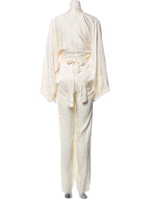 PatBO Polka Dot Print Plunge Neckline Jumpsuit