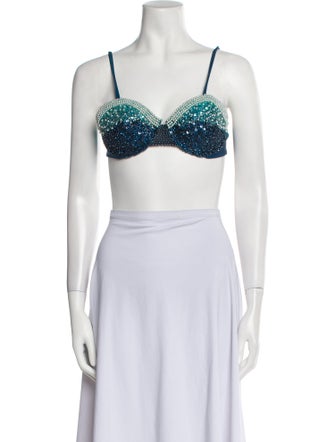 PatBO V-Neck Sleeveless Crop Top