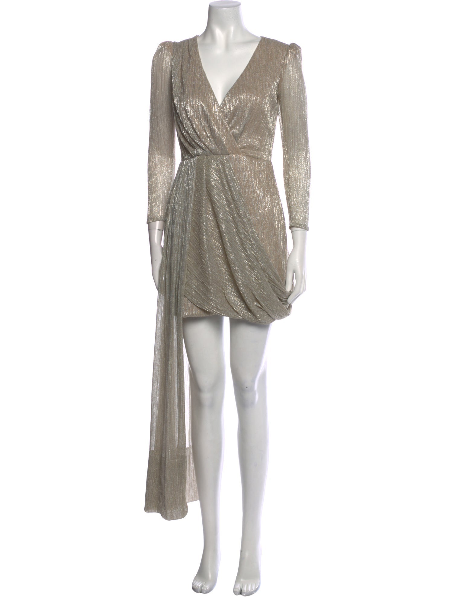knee length dresses for ladies PatBo Metallic Knit Maxi Dress with Fringe – Cattivo main image 0