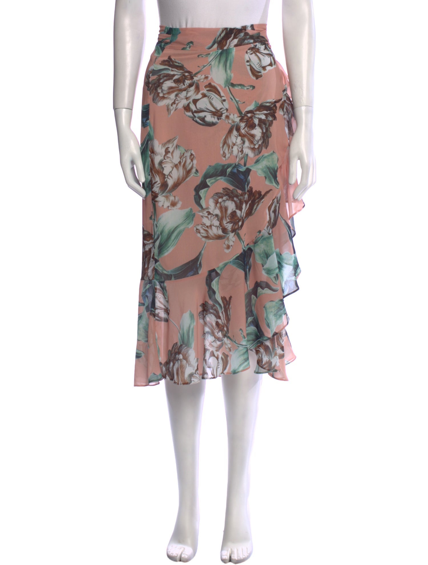 PatBO Floral Print Knee-Length Skirt