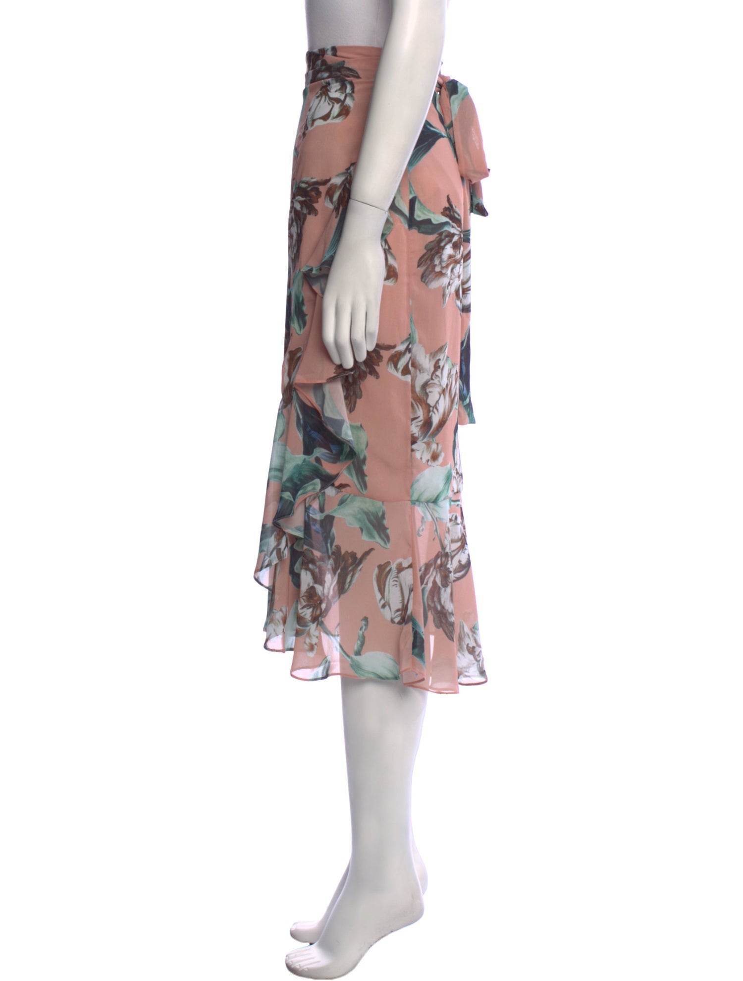 PatBO Floral Print Knee-Length Skirt