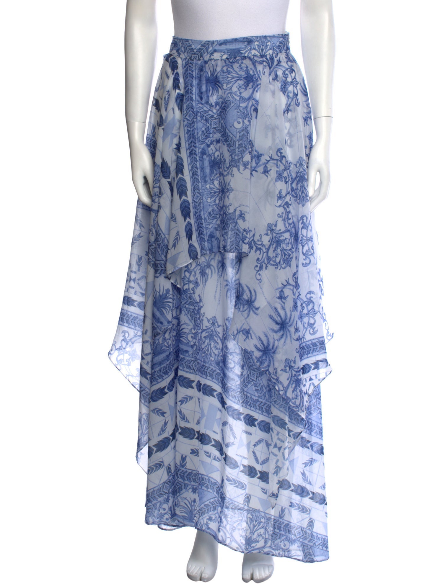 PatBO Floral Print Long Skirt