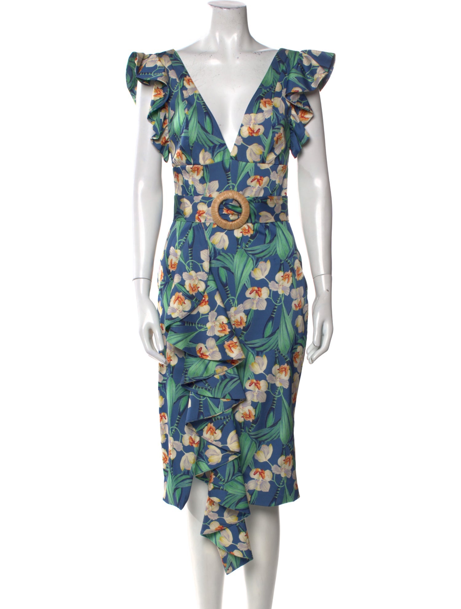 PatBO Floral Print Midi Length Dress