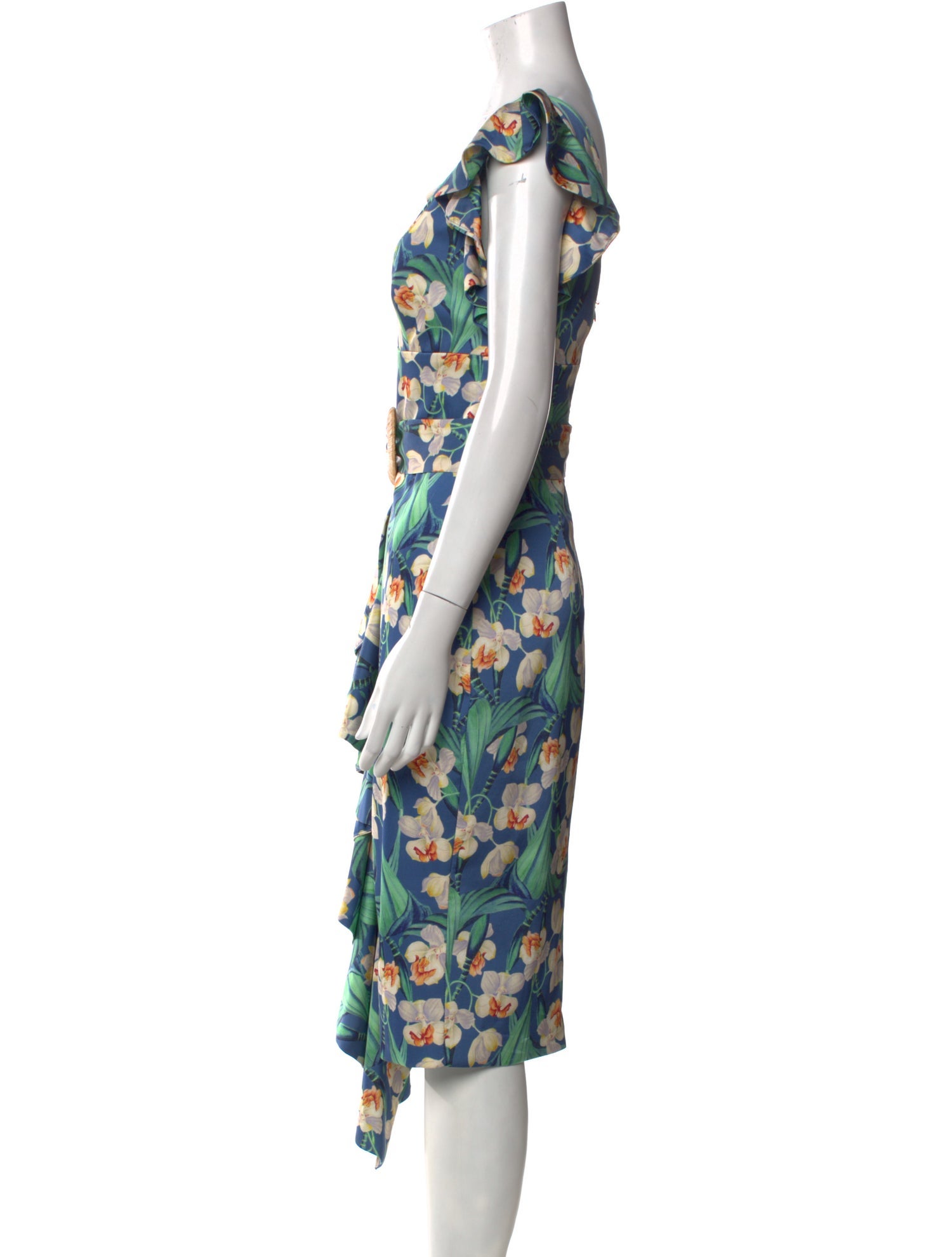 PatBO Floral Print Midi Length Dress