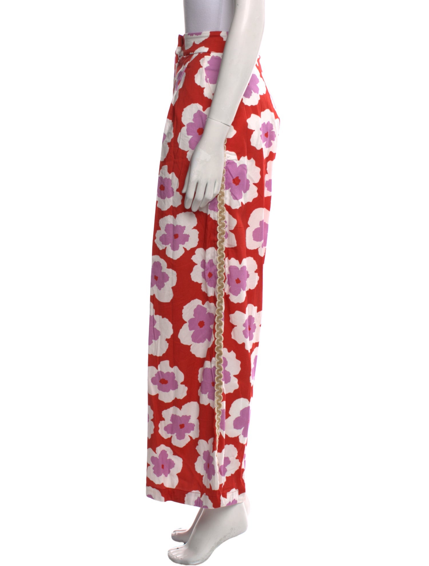 PatBO Floral Print Wide Leg Pants