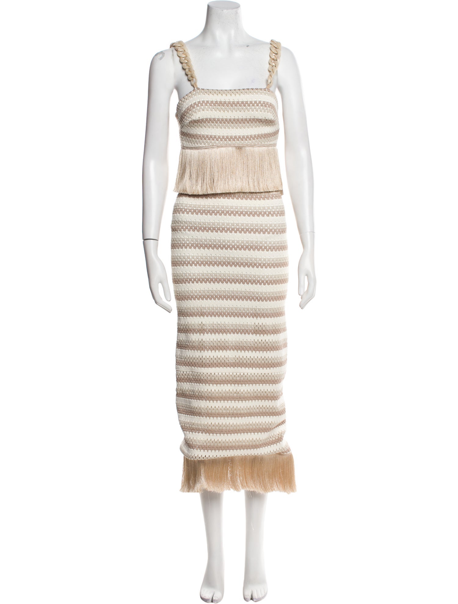 PatBO Striped Skirt Set