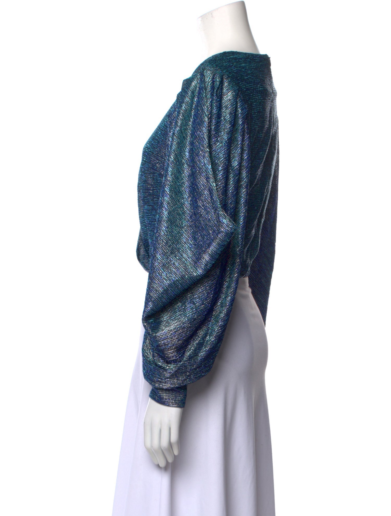 PatBO Printed V-Neck Crop Top